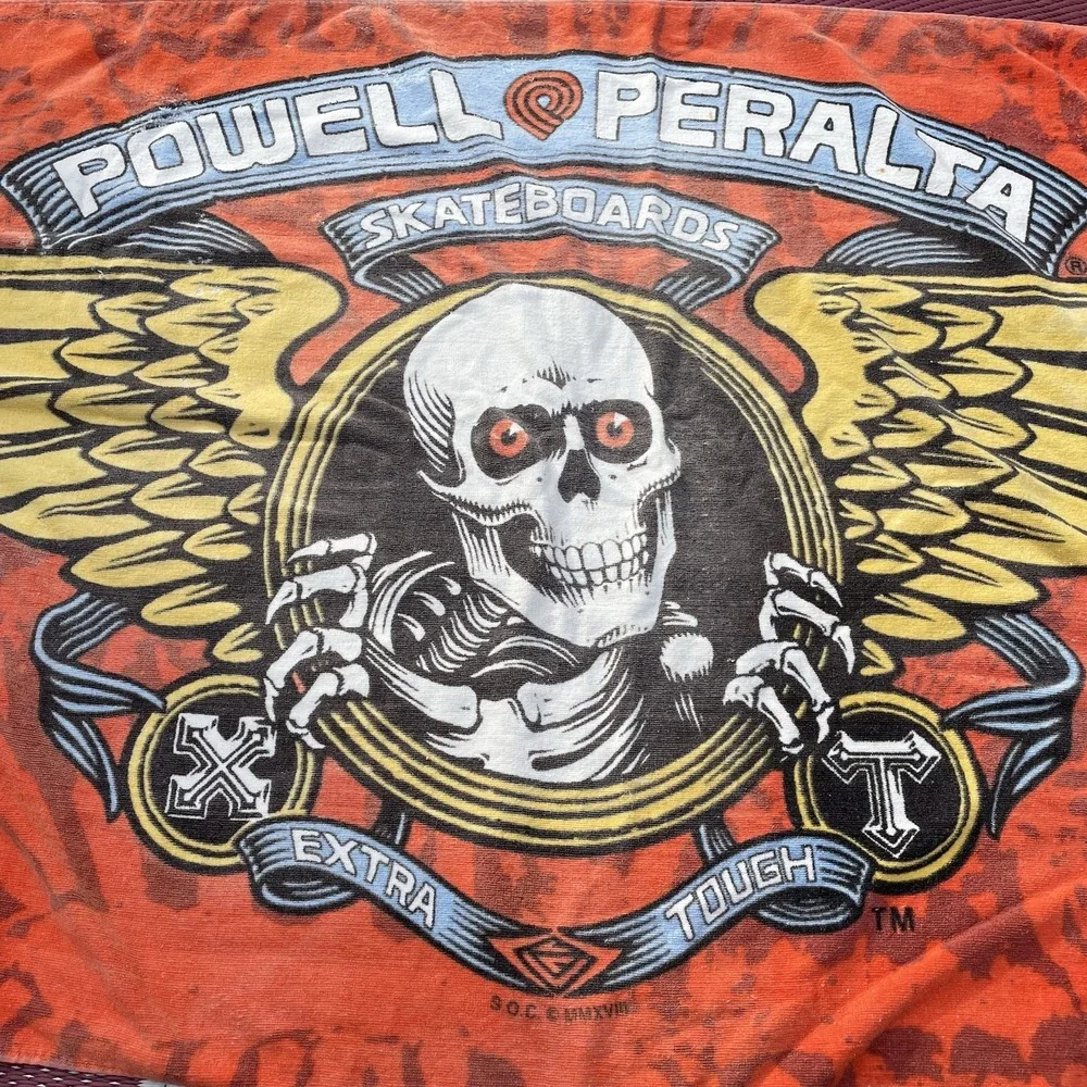 Powell Peralta Skateboards Bones Ripper Red Beach Towel Has Hole